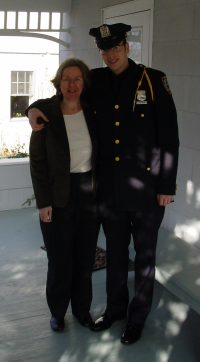 In full dress uniform
